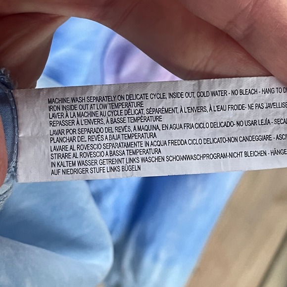 FDJ French Dressing Jeans Women's Wild Pansy Tie Dye Blouse Size 12 - Picture 12 of 12